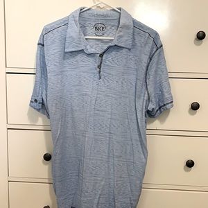 Blue athletic fit polo